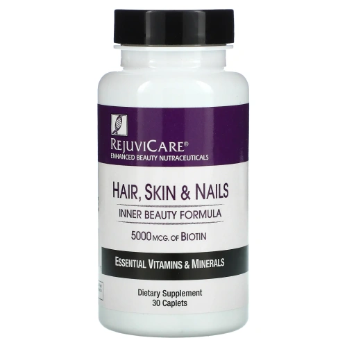 Rejuvicare, Hair, Skin & Nails, Inner Beauty Formula, 5000 mcg of Biotin, 30 Caples