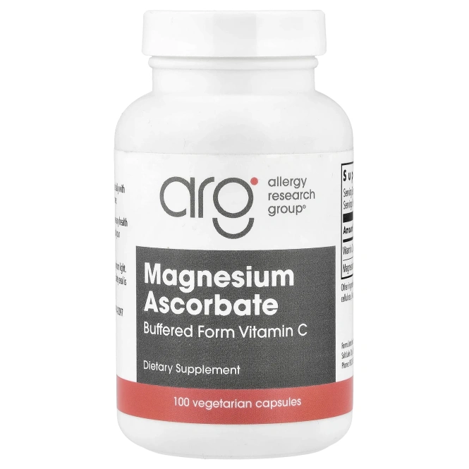 Allergy Research Group, аскорбат магния, 100 вегетарианских капсул