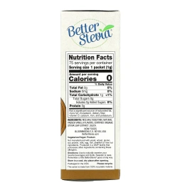 NOW Foods, стевия BetterStevia, сахарозаменитель с нулевой калорийностью, французская ваниль, 75 пакетиков по 1 г в каждом