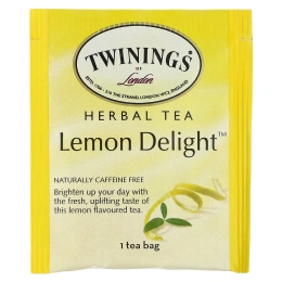 Twinings, Травяной чай, лимонное наслаждение, без кофеина, 20 отдельных чайных пакетиков, 1,41 унц. (40 г)