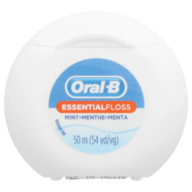 Oral-B, Essential зубная нить, мята, 50 м (54 ярда)