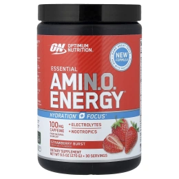 Optimum Nutrition, Незаменимые Amin.O. Energy®, клубничный вкус, 270 г (9,5 унции)