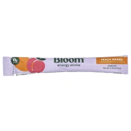 Bloom, энергетические стики, со вкусом персика и манго, 10 шт. по 4,6 г (0,16 унции)