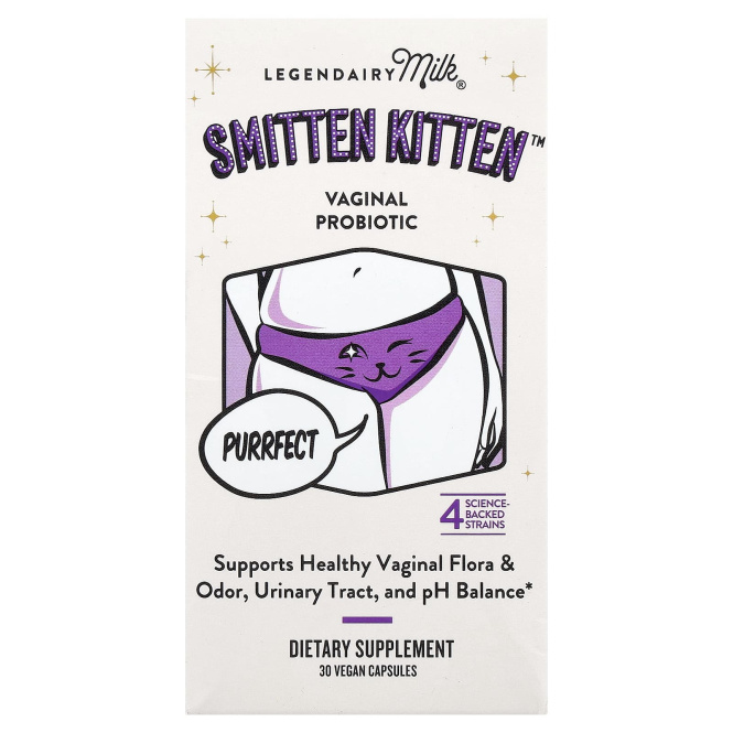 Legendairy Milk, Вагинальный пробиотик Smitten Kitten ™, 30 веганских капсул