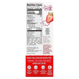 Happy Family Organics, органические крекеры для режущихся зубок, клубника и свекла с амарантом, 12 упаковок по 4 г (0,14 унции)