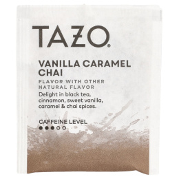 TAZO, Black Tea, чай со вкусом ванили и карамели, 20 чайных пакетиков, 50 г (1,8 унции)
