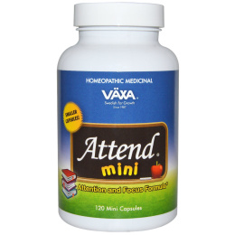 Vaxa International, Attend Mini, поддержка внимания, 120 мини капсул