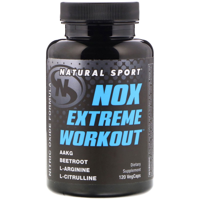 Natural Sport, NOX Extreme Workout, 120 капсул с оболочкой из ингредиентов растительного происхождения