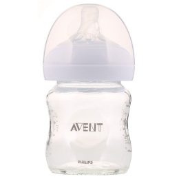 Philips Avent, Natural Glass Bottle, 0 + Months, 1 Bottle, 4 oz (120 ml)