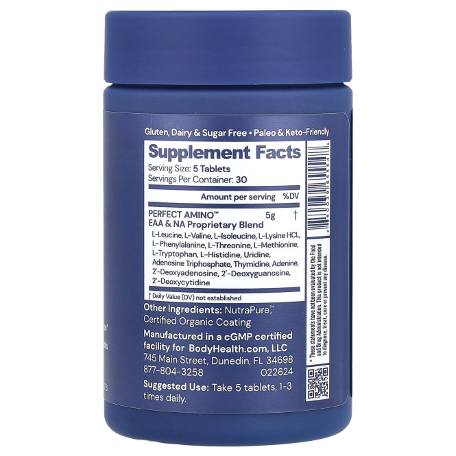 BodyHealth, Perfect Amino ™, 150 таблеток, покрытых оболочкой