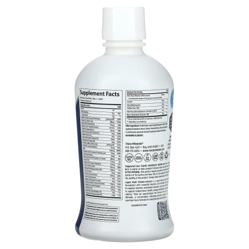 Trace Minerals Research, Жидкие мультивитамины и минералы Ягода 30 жидких унций