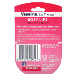 Vaseline, Бальзам для губ Lip Therapy, «Розовые губы», 7 г