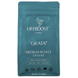 Lifeboost, Кофе Grata ™, молотый, средней обжарки, 340 г (12 унций)