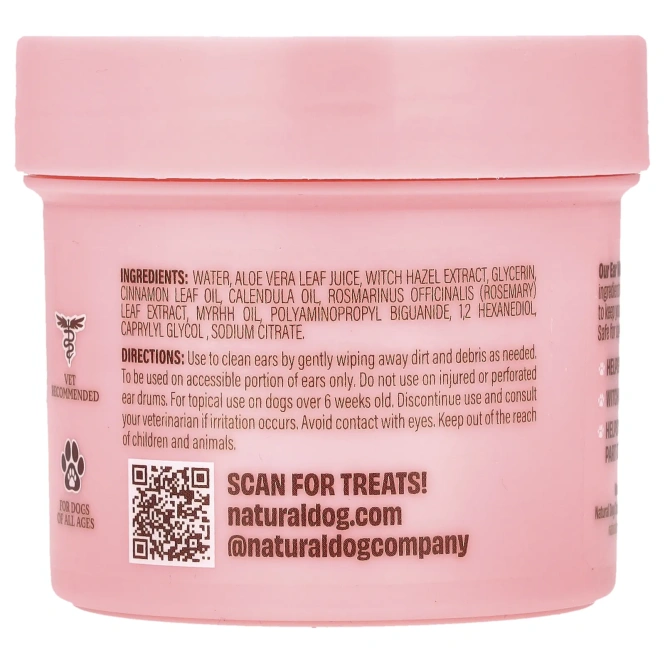 Natural Dog Company, Салфетки для ушей, 50 шт.