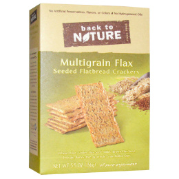 Back to Nature, Многозерновые хрустящие хлебцы с льняным семенем, 5.5 унций (156 г)