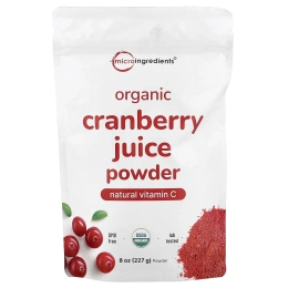 Micro Ingredients, порошок из органического клюквенного сока, 227 г (8 унций)
