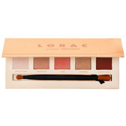 Lorac, Палитра теней для век Unzipped Brazen с двухсторонней кистью, 10,5 г