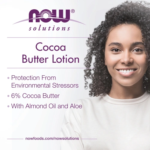 Now Foods, Solutions, какао-масло лосьон, 8 жидких унций (237 мл)
