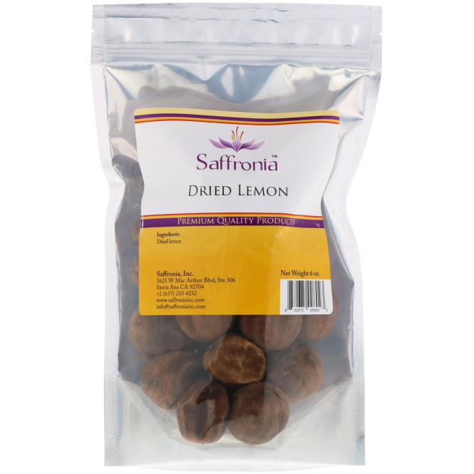 Saffronia Inc, Сушеный лимон, 6 унций