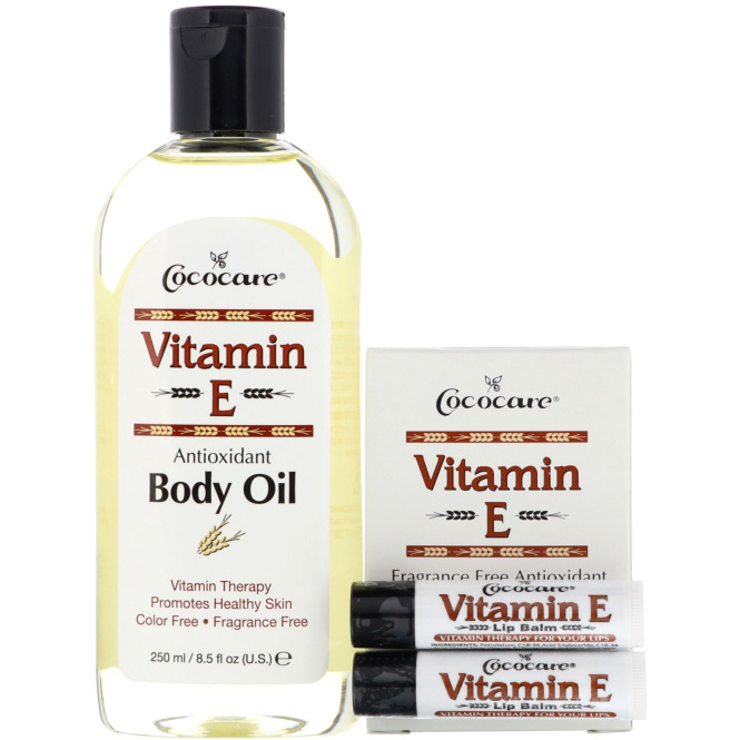 Cococare, Подарочный комплект витамина Е, 4 штуки