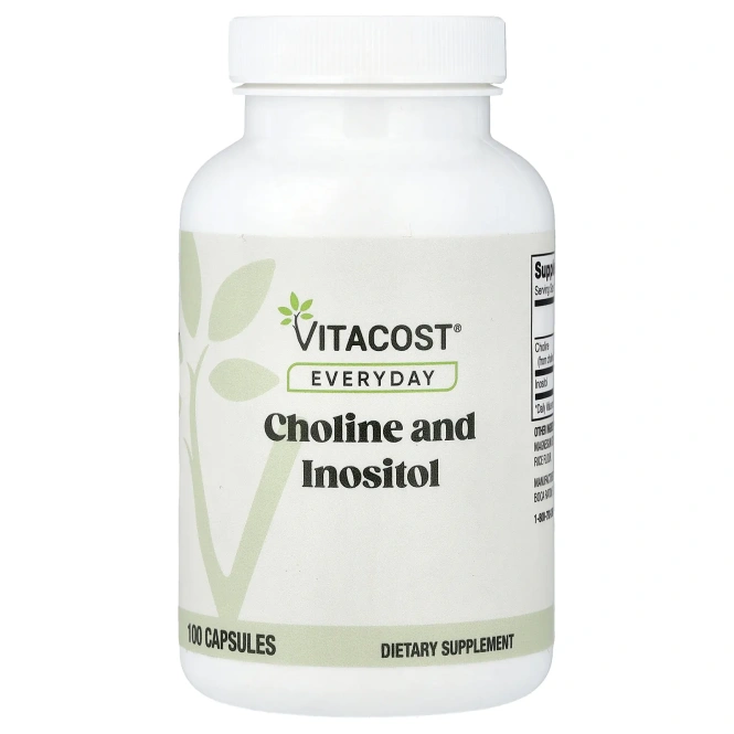 Vitacost, холин и инозитол, 100 капсул