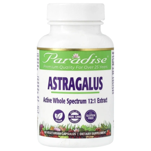 Paradise Herbs, Астрагал, 60 вегетарианских капсул