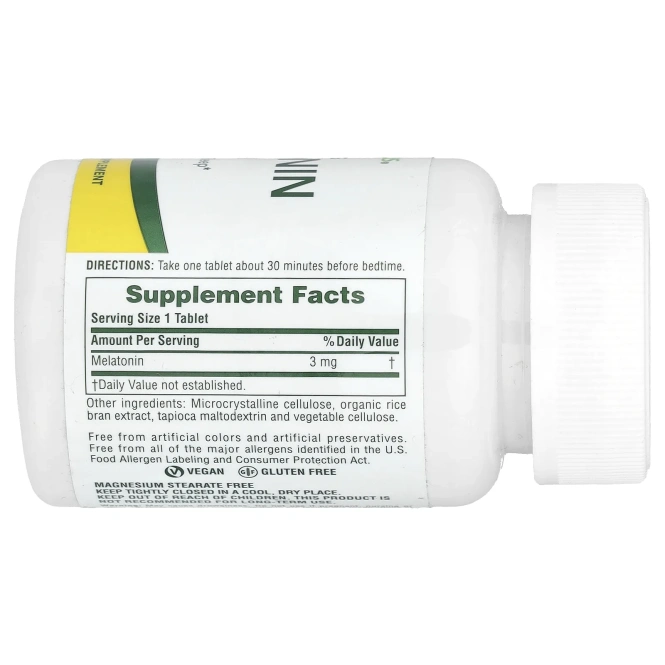 NaturesPlus, мелатонин быстродействующий, 3 мг, 90 таблеток