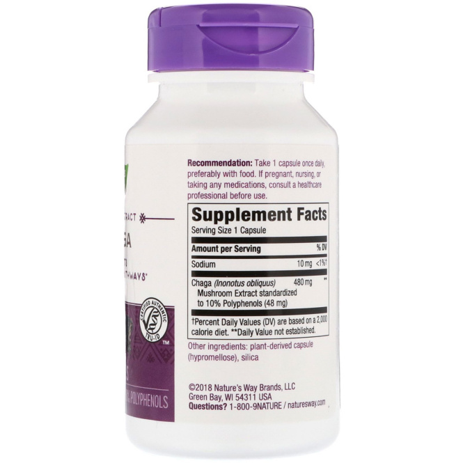 Nature's Way, Chaga, 30 Vegetarian Capsules