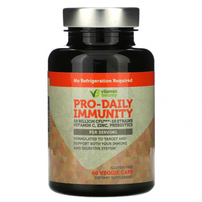 Vitamin Bounty, Pro-Daily Immunity, 10 Billion CFU, 60 Veggie Caps
