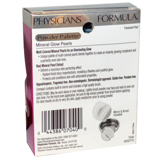 Physicians Formula, Минеральная пудра, Glow Pearls, прозрачная, 0,28 унции (8 г)