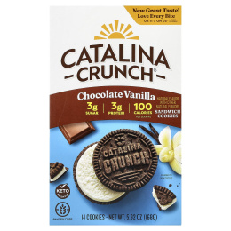 Catalina Crunch, Сэндвич-печенье, шоколад и ваниль, 14 штук, 168 г (5,92 унции)