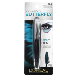 L'Oreal, Тушь для ресниц Voluminous Butterfly, оттенок 868 угольно-черный, 6,7 мл