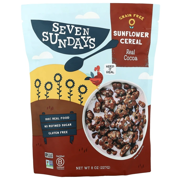 Seven Sundays, Подсолнечные хлопья, настоящее какао, 227 г (8 унций)
