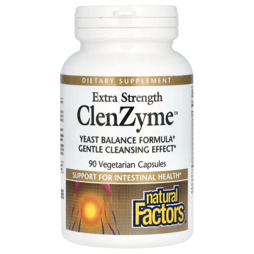 Natural Factors, Сверхмощный ClenZyme, 90 вегетарианских капсул