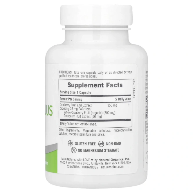 NaturesPlus, PRO Cranberry Plus, 60 капсул (350 мг на капсулу)