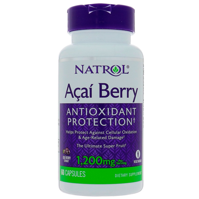 Natrol, AcaiBerry, Super Strength , 1,200 mg, 60 Capsules