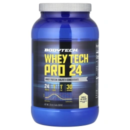 BodyTech, Whey Tech Pro 24, ванильное мороженое, 907 г (2 фунта)