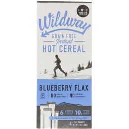 Wildway, Grain Free Instant Hot Cereal, Blueberry Flax, 4 Packets, 7 oz (198 g)