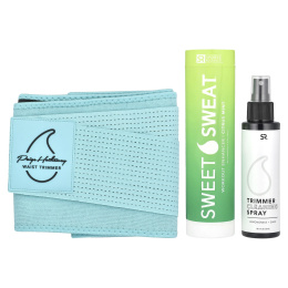 Sports Research, Sweet Sweat®, триммер для талии Paige Hathaway, размер XS / S, синий, комплект из 3 предметов