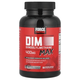 Force Factor, Fundamentals, DIM Max, 400 мг, 60 растительных капсул (200 мг на капсулу)