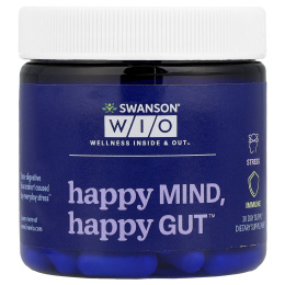 Swanson WIO, Happy Mind, Happy Gut ™, 30 растительных капсул