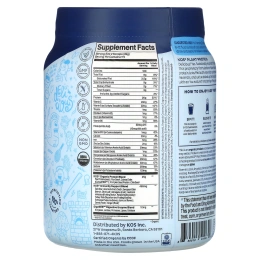 KOS, Organic Plant Based Protein with Blue Spirulina + Immunity Blend, Blueberry Muffin, 1.3 lb (585 g)