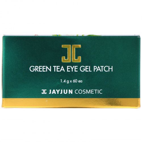 Jayjun Cosmetic, Гелевый патч для глаз с зеленым чаем, 60 патчей, 1,4 г каждый