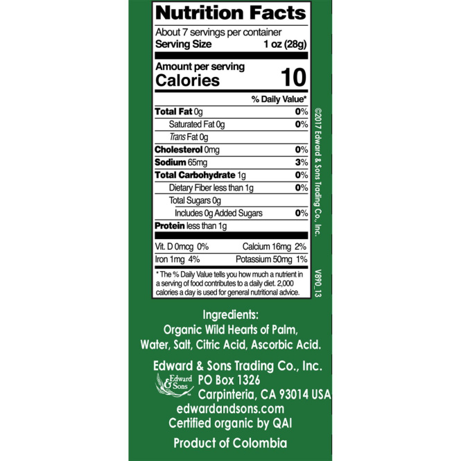 Native Forest, Edward & Sons, Native Forest, Organic Hearts of Palm, 14 oz (400 g)