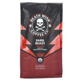 Death Wish Coffee, Молотый, темная обжарка, 283 г (10 унций)