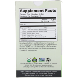 Earth Mama, Organics, 100% Organic Peaceful Mama Tea, Relaxing Citrus Chamomile, 16 Tea Bags, 1.23 oz (35 g)