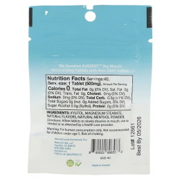 XyliDENT, увлажняющие таблетки от сухости во рту с ксилитолом, грушанка, 40 таблеток