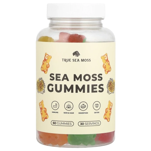 True Sea Moss, Жевательные мармеладки с морским мохом, 60 шт.