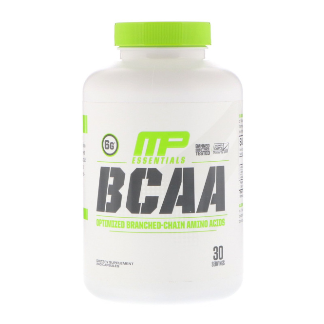 MusclePharm, Essentials, аминокислоты с разветвлённой цепью, 240 капсул