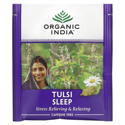 Organic India, Тулси чай для сна, без кофеина 18 шт., 1.14 унции (32.4 г)